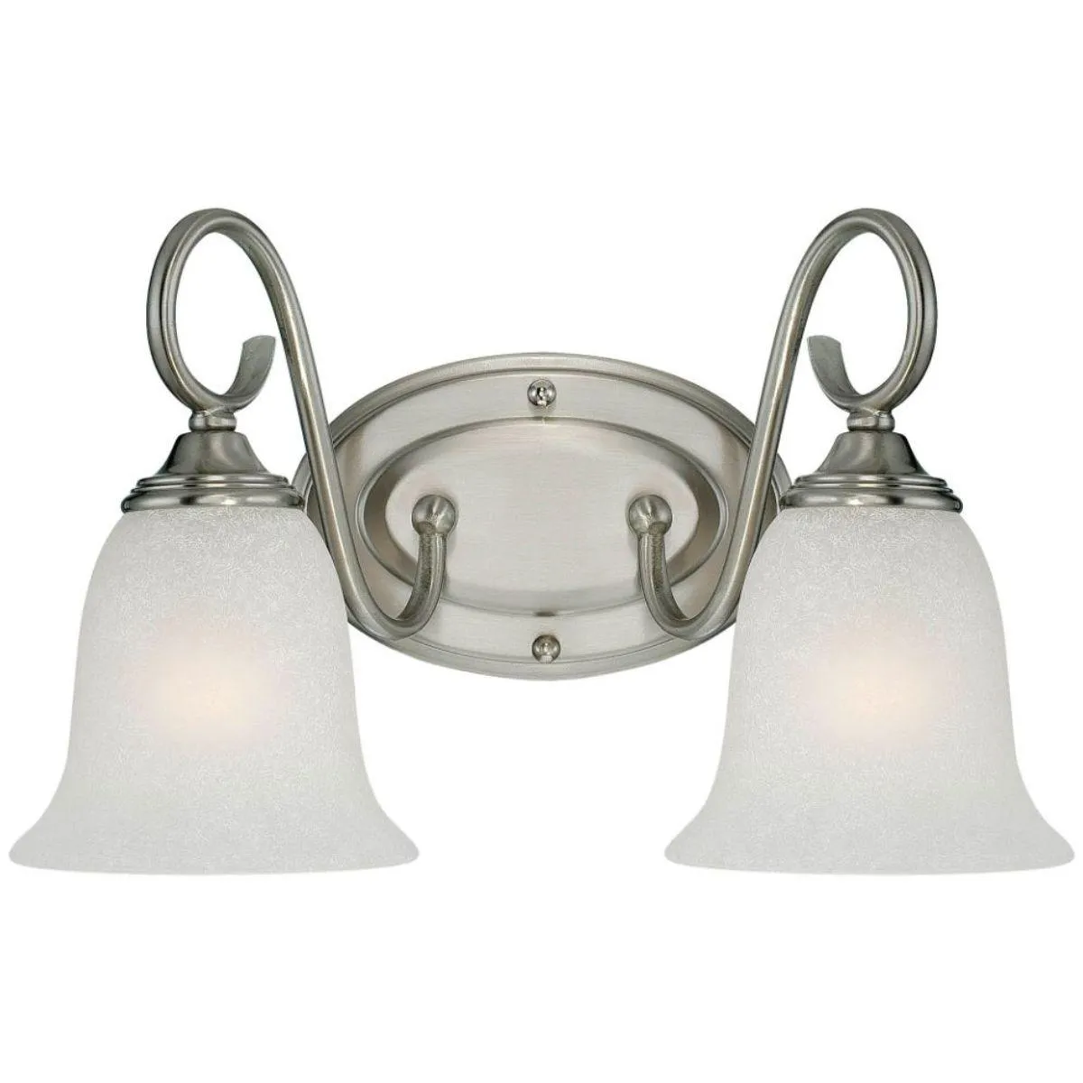 15 in. Vanity Light 2 Lights Nickel Finish