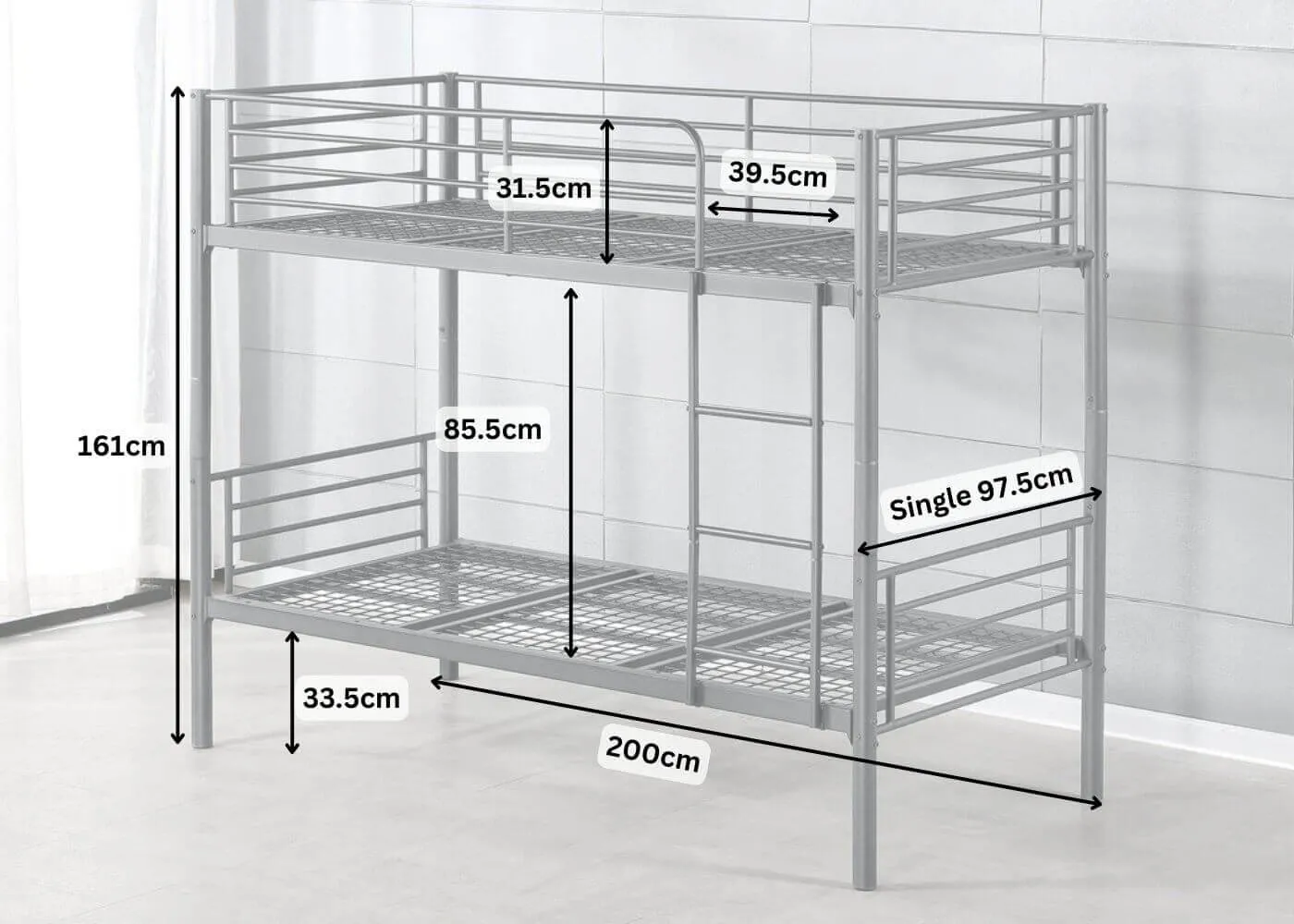 Anmer HD Bunk with Mattress Bundle