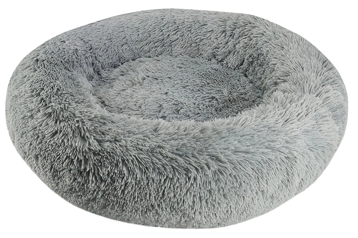 Arlee Shaggy Fur Donut Pet Bed, 22" x 8"