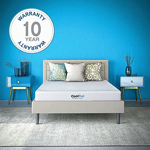 Classic Brands Cool Gel Gel Memory Foam 8-Inch Mattress | CertiPUR-US Certified | Bed-in-a-Box, Short Queen