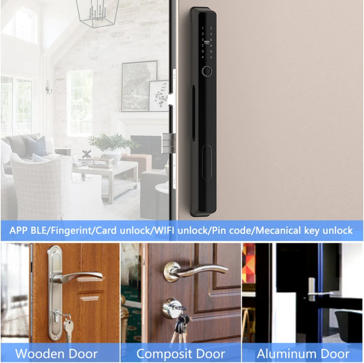 DH520 Slim Smart Lock Automatic Lock/Unlock