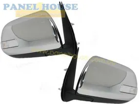 Door Mirror PAIR Chrome Electric With Blinker Fits Toyota Hilux 2011-2014 RH LH