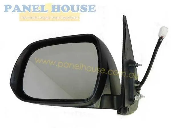 Door Mirror PAIR Chrome Electric With Blinker Fits Toyota Hilux 2011-2014