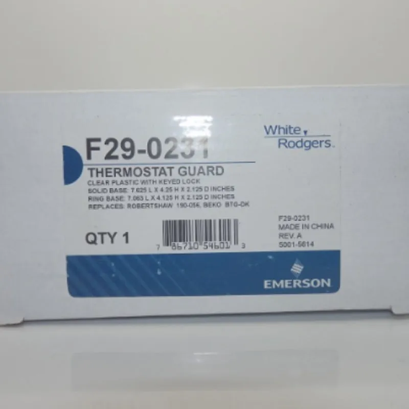 Emerson F29 Series Clear Plastic with Keyed Lock Thermostat Guard F29-0231
