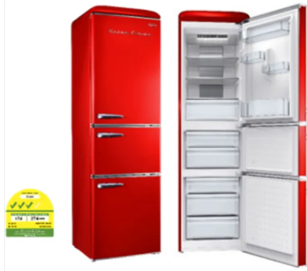 Europace ER 7256W Retro 3 Doors Versa Zone Refrigerator