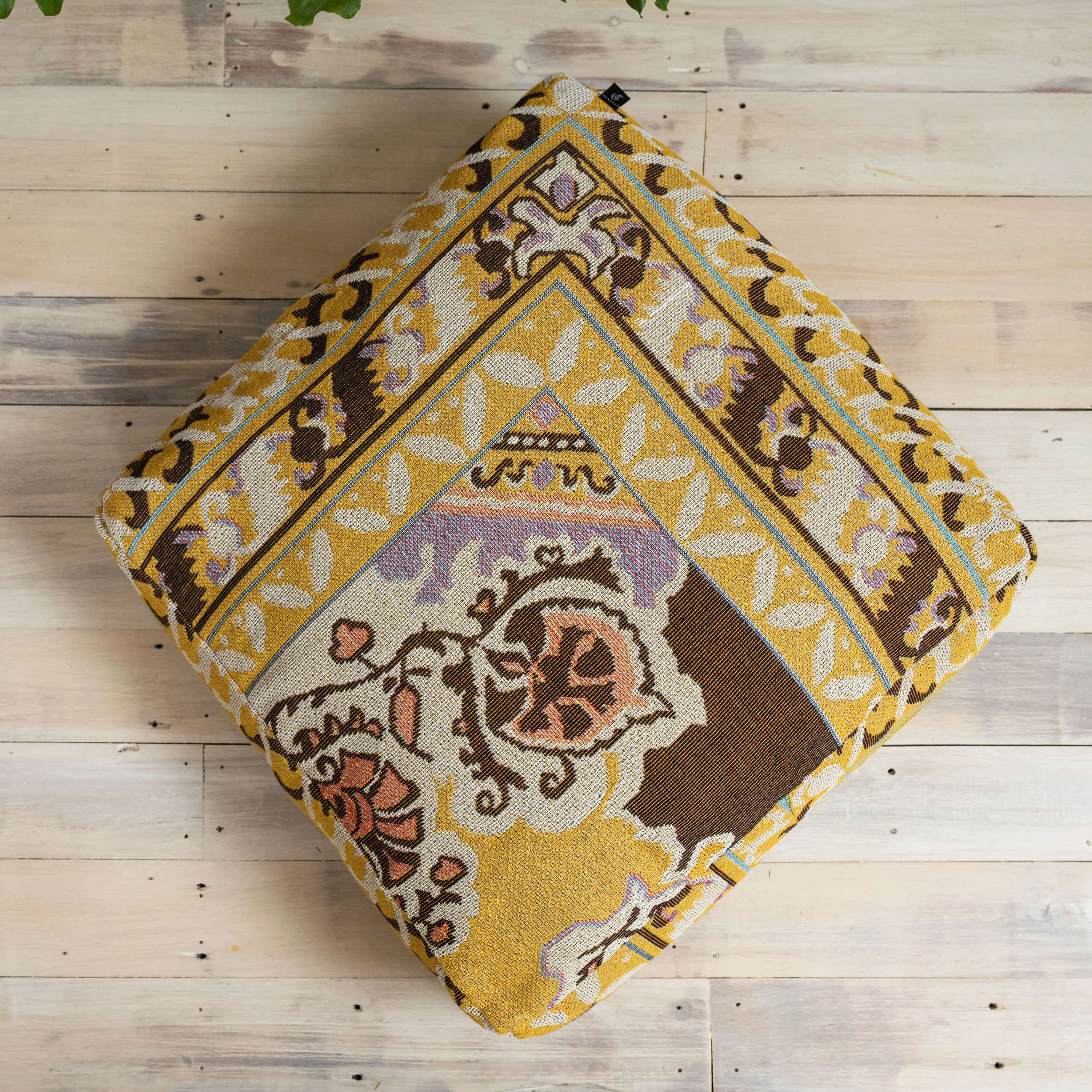 'Here Comes The Sun' Woven Floor Cushion Cover