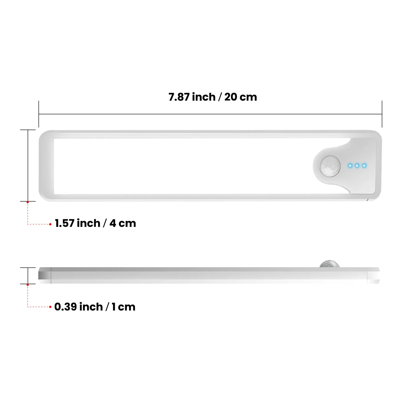 Homelist Cabinet Light with Motion Sensor, Battery Powered Rechargeable