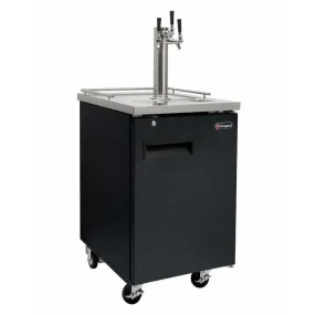 Kegco 24" Wide Triple Tap Black with Kegs Home Brew Kegerator HBK1XB-3K