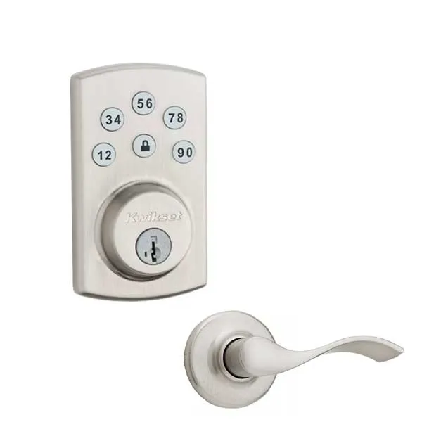 Kwikset - Powerbolt2 - Electronic Deadbolt -  Balboa Lever - US15 - Satin Nickel