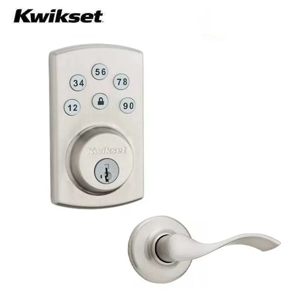 Kwikset - Powerbolt2 - Electronic Deadbolt -  Balboa Lever - US15 - Satin Nickel