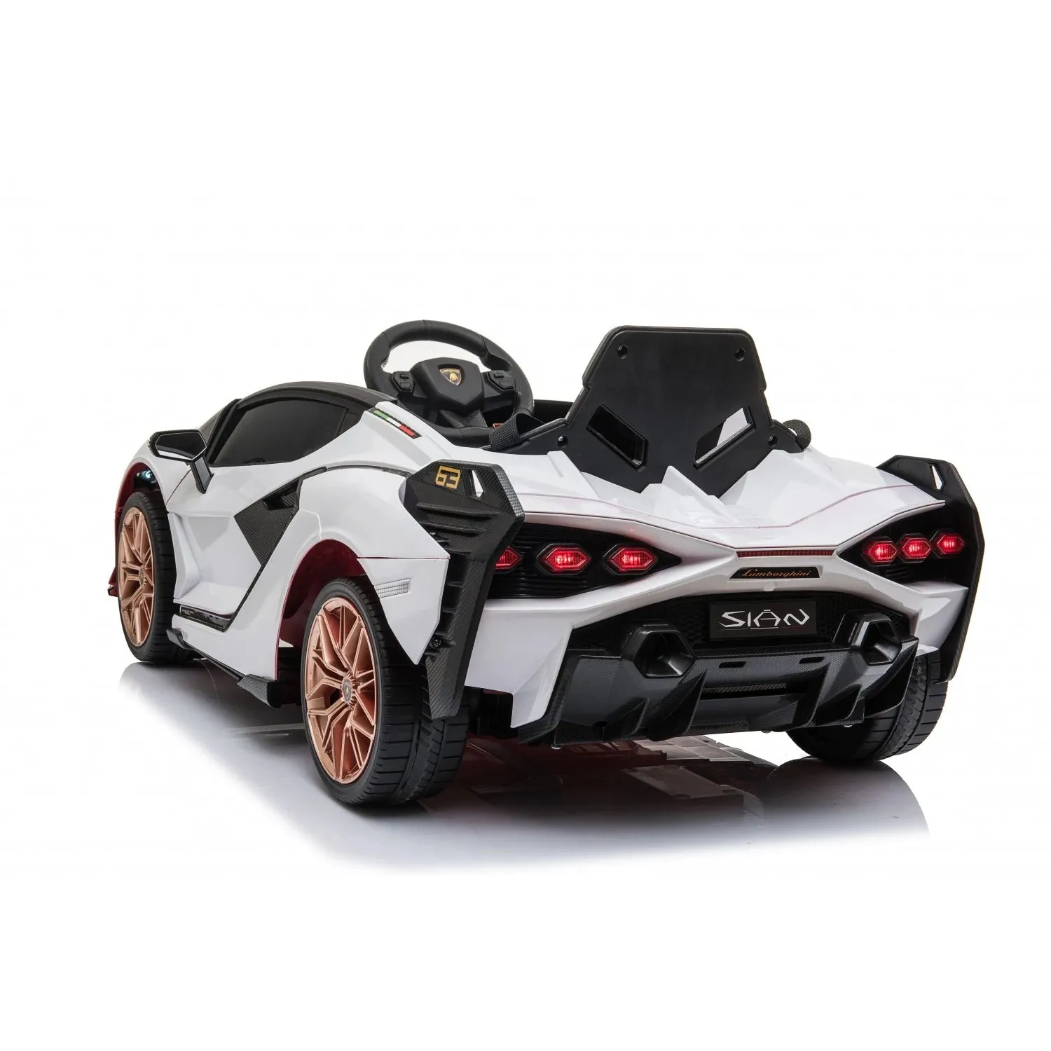 Lamborghini Sian 12V Ride on Car - 1 Seater - White