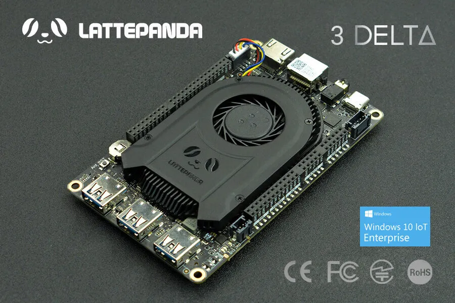 LattePanda 3 Delta 864 - The Most Powerful Windows/Linux Single Board Computer 8GB/64GB with Enterprise License