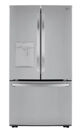 LG - 29 cu. Ft. 3 Door French Door with Ice Maker, and External Water Dispenser - Stainless steel