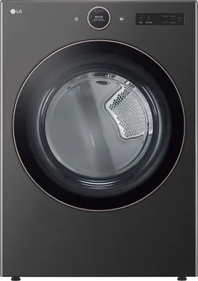 LG 7.4 cu. ft. Vented Stackable SMART Electric Dryer with TurboSteam and AI Sensor Dry Technology in Black Steel