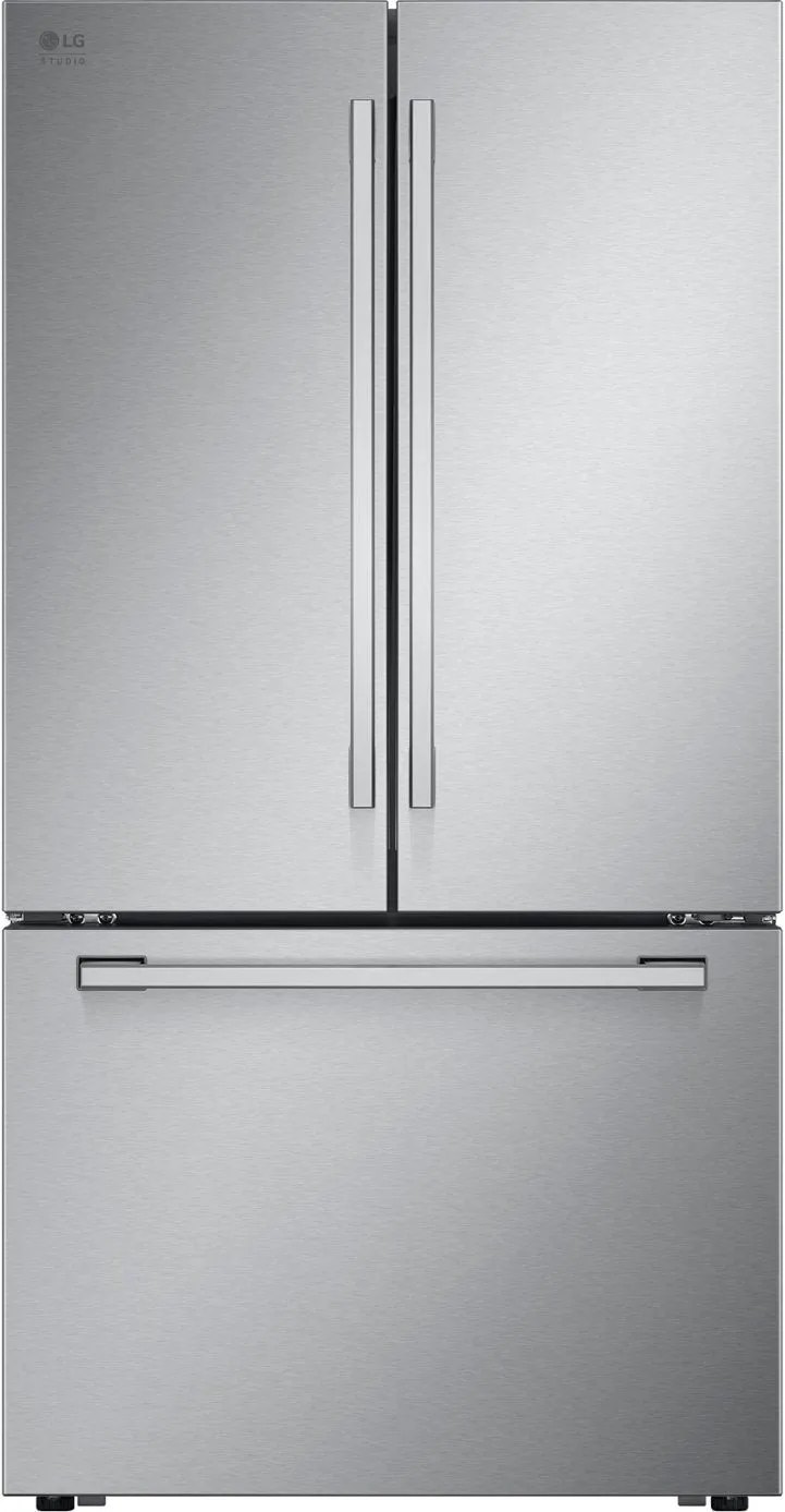 LG STUDIO 26.5 cu. ft. Counter Depth 3-Door French Door Refrigerator with Water and Ice in PrintProof Stainless Steel