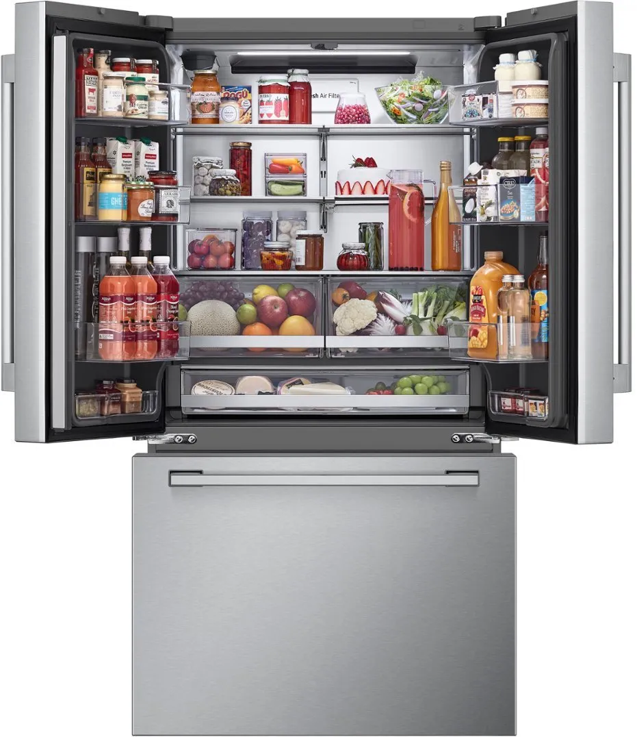 LG STUDIO 26.5 cu. ft. Counter Depth 3-Door French Door Refrigerator with Water and Ice in PrintProof Stainless Steel