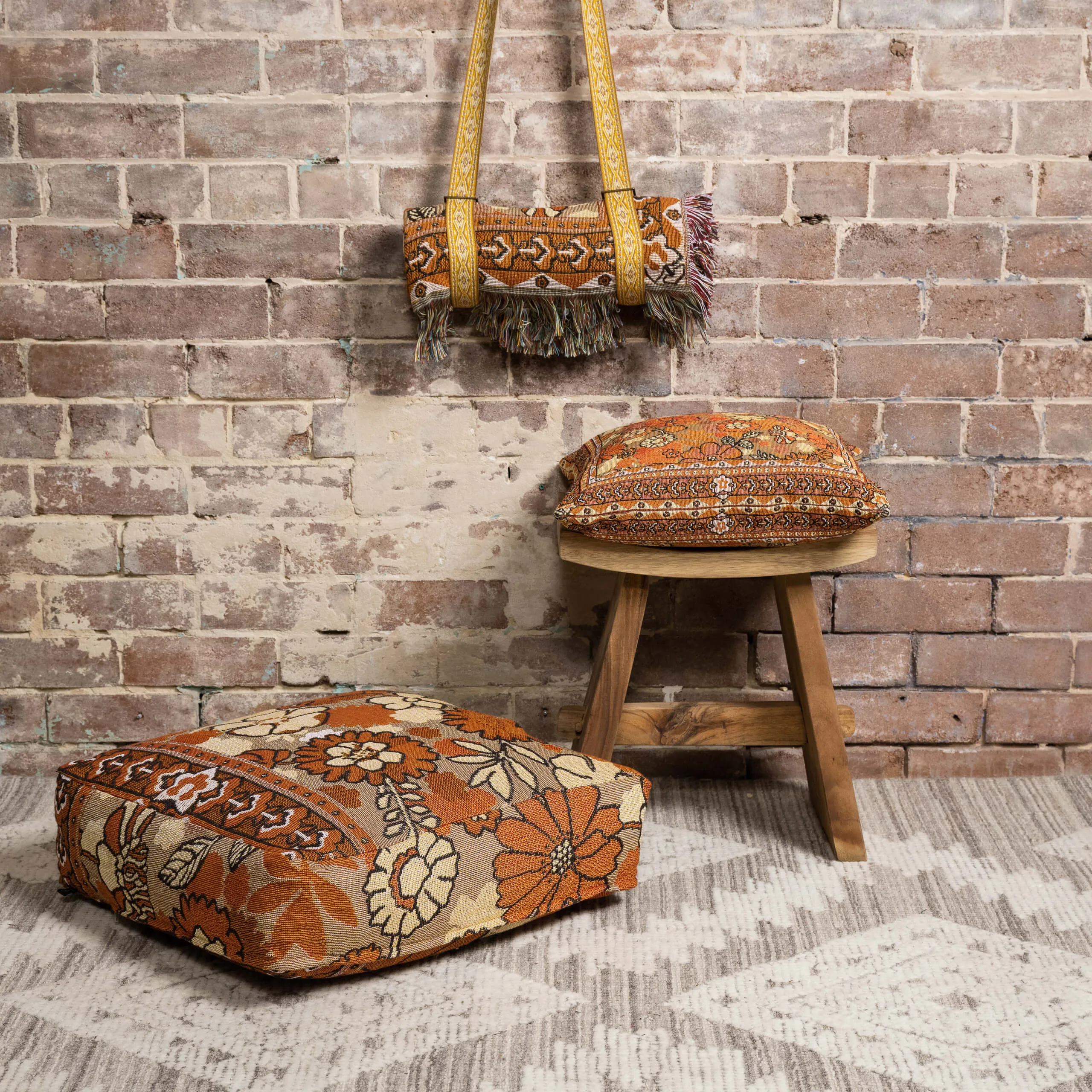 'Penny Lane' Woven Floor Cushion Cover