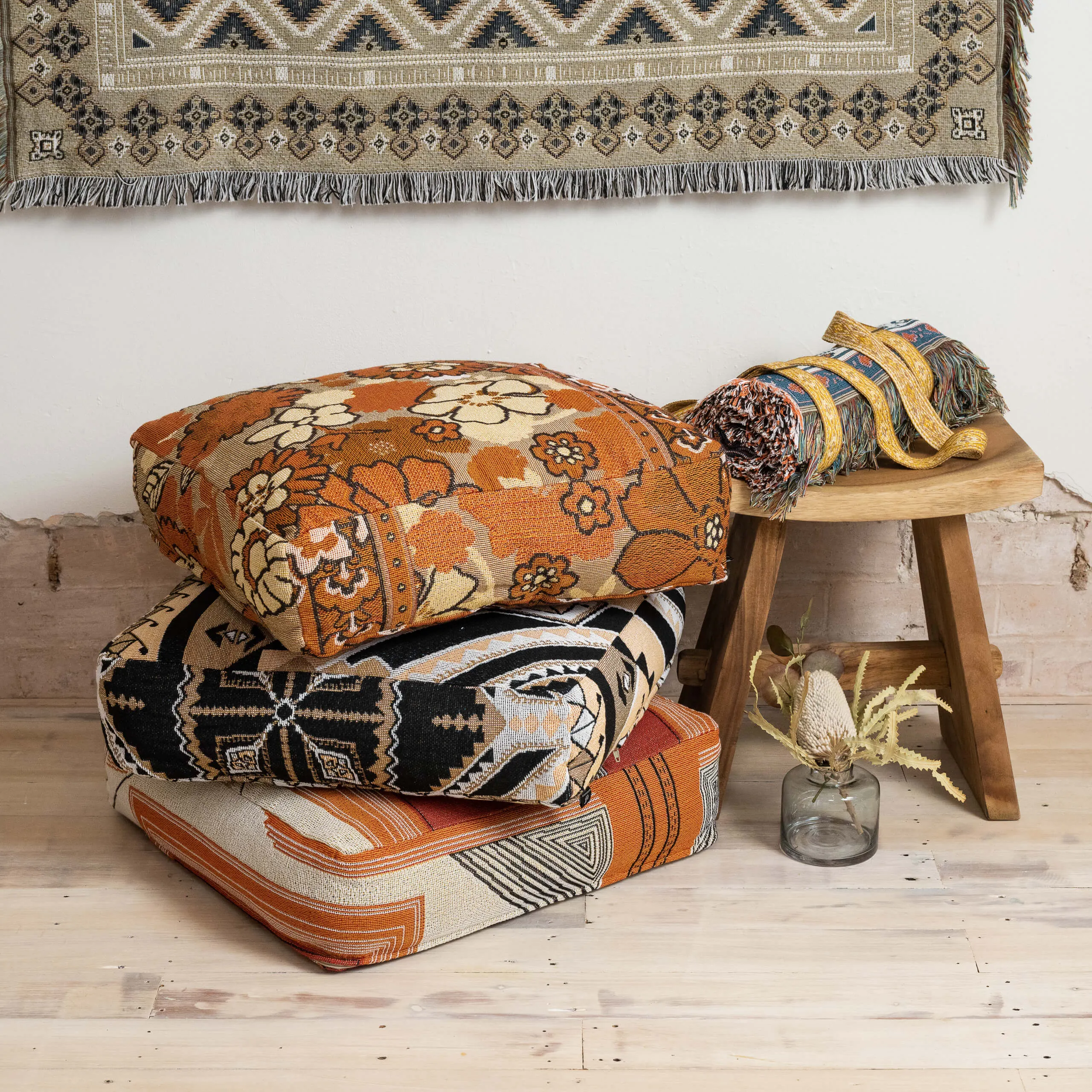 'Penny Lane' Woven Floor Cushion Cover