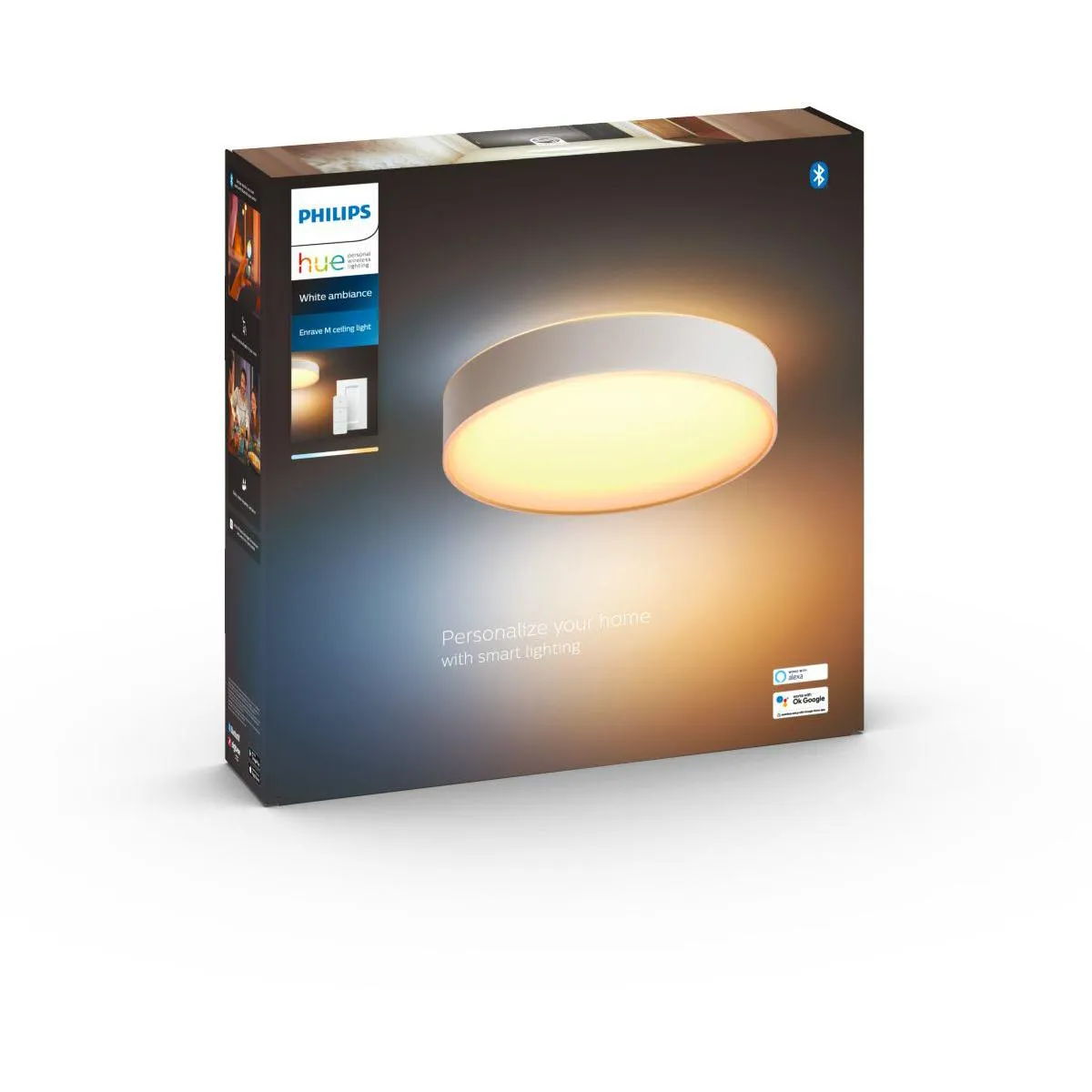 Philips Hue Enrave White Ambient Ceiling Lamp (White) [Medium]