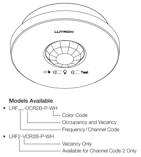 Radio Powr Savr Wireless Occupancy / Vacancy Ceiling-Mount Sensor | LRF2-OCR2B-P-WH