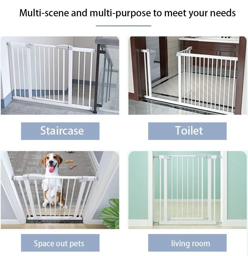 Safety Gate Baby Pet Safe Fence Protection Fencing Metal Staircase Security 75-300cm