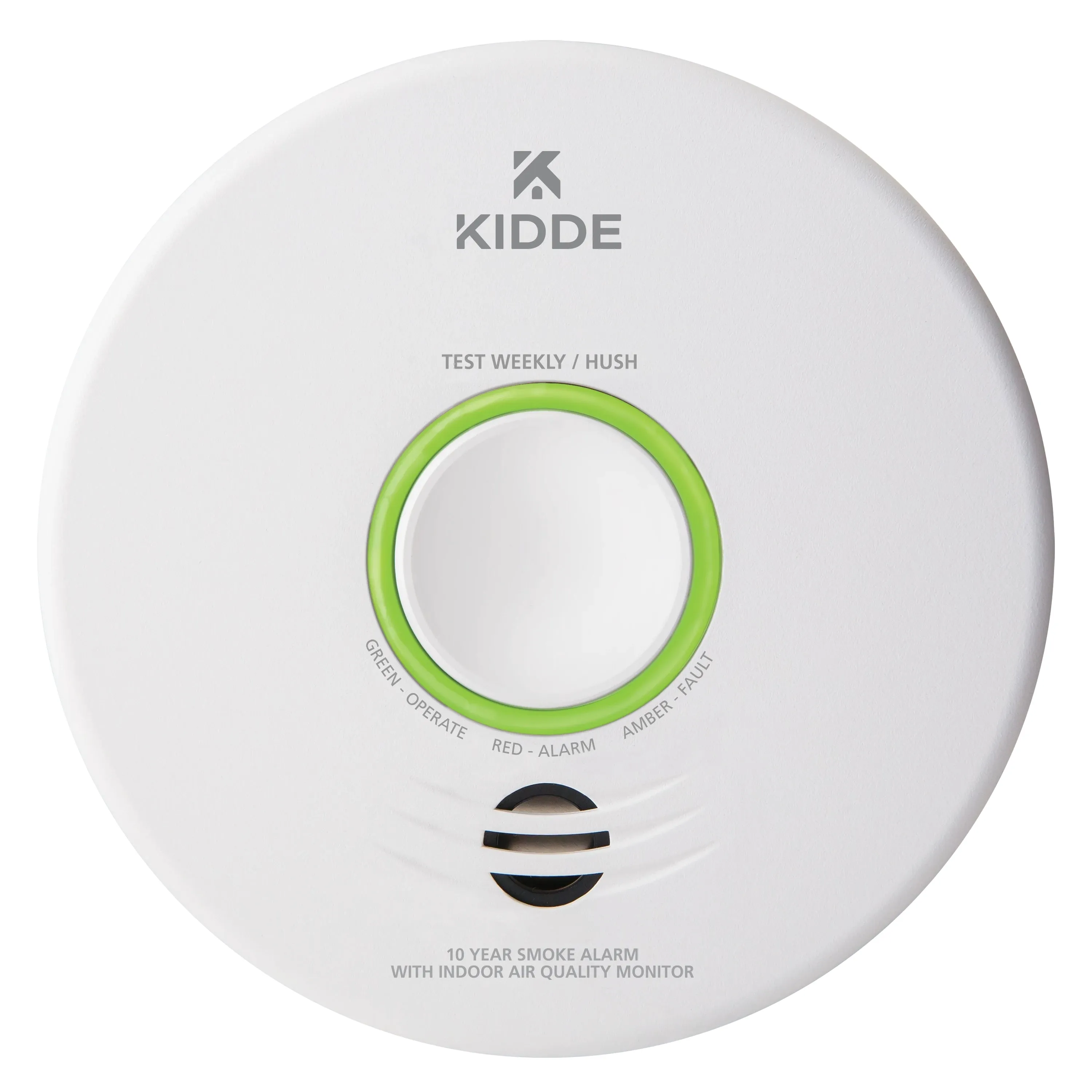 Smart Smoke Detector with Indoor Air Quality Monitoring Hardwired, 10-Year Lithium Backup Battery