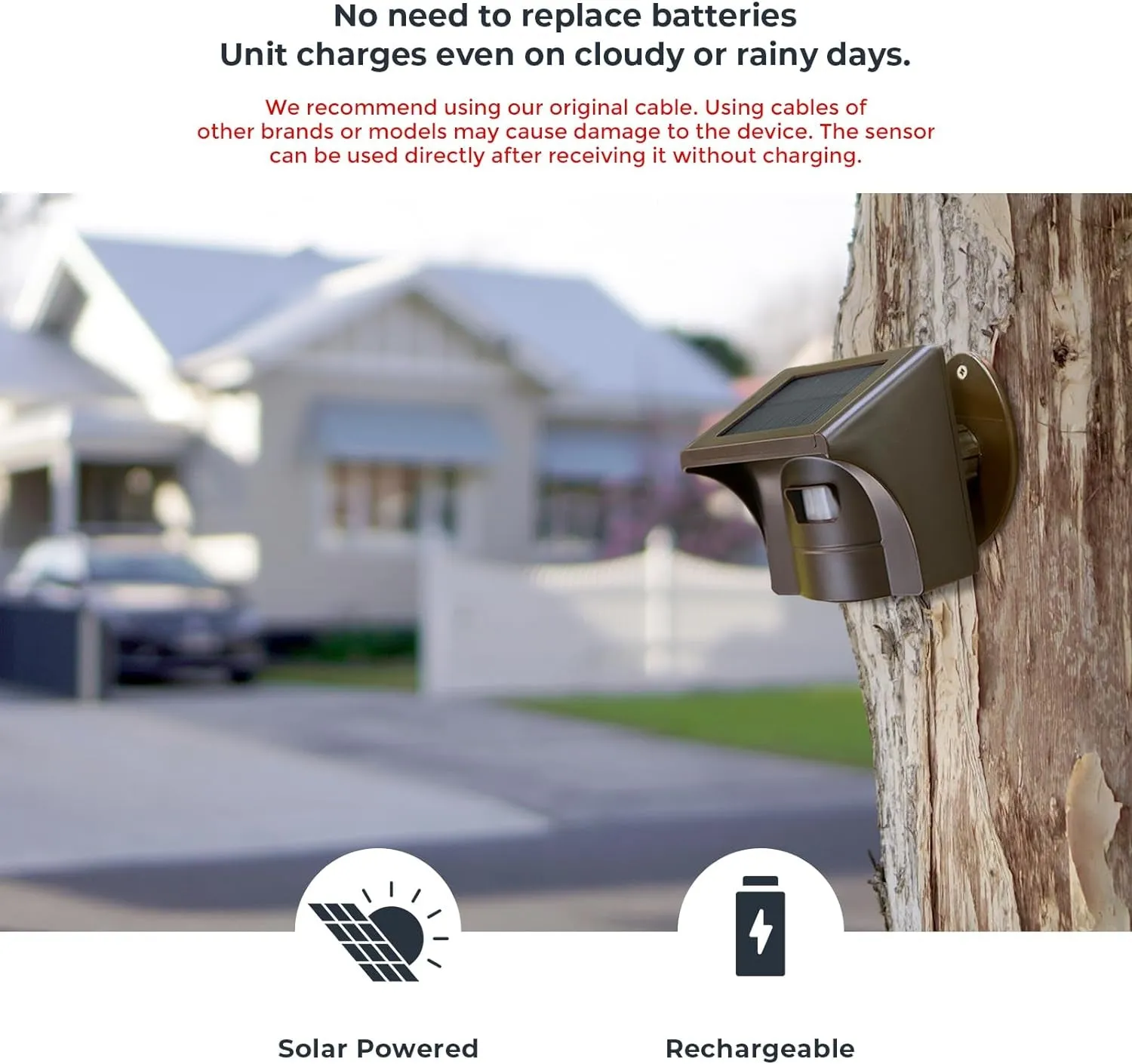 Solar Wireless Driveway Alarm - 1/2 Mile Long Range