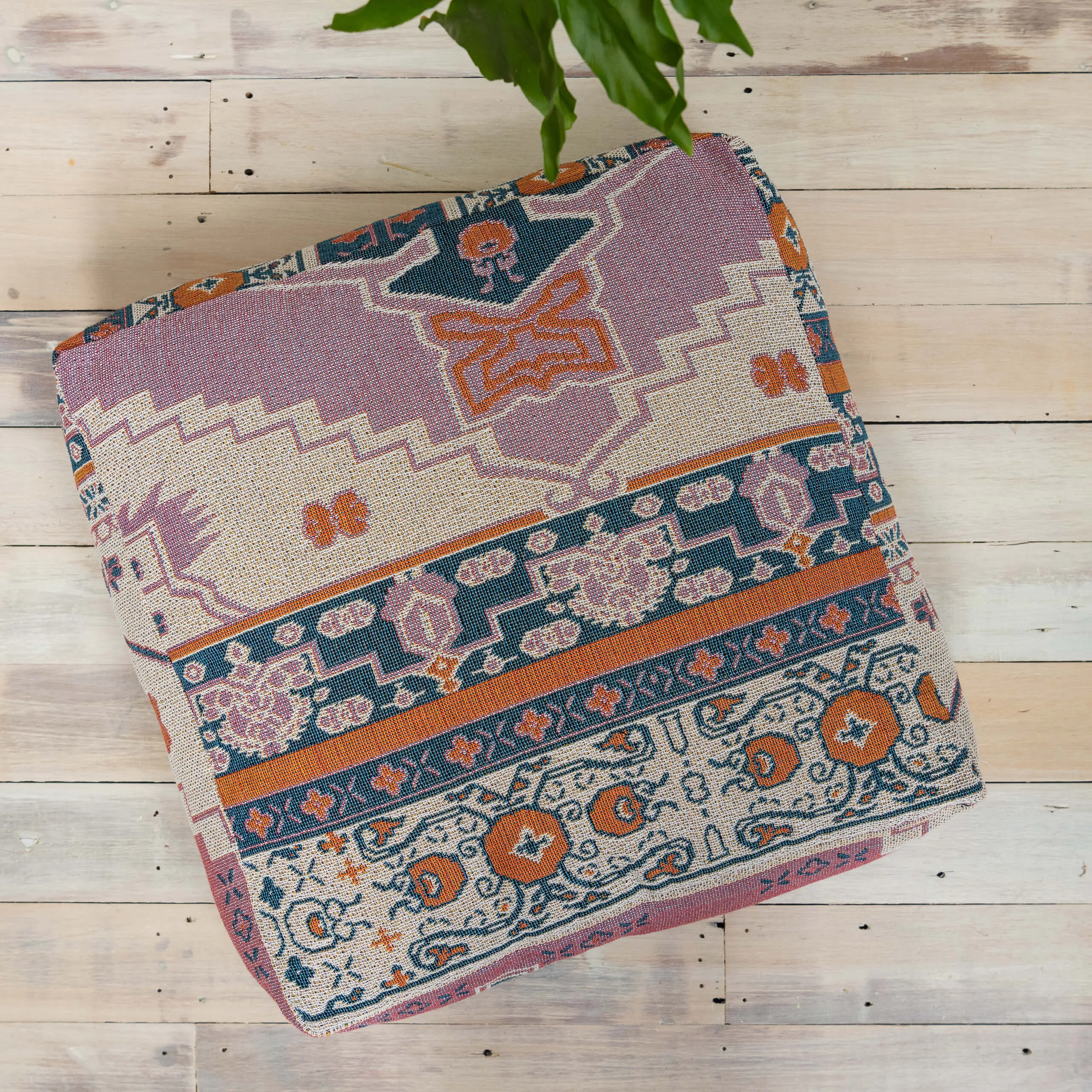 'Strawberry Fields' Woven Floor Cushion Cover