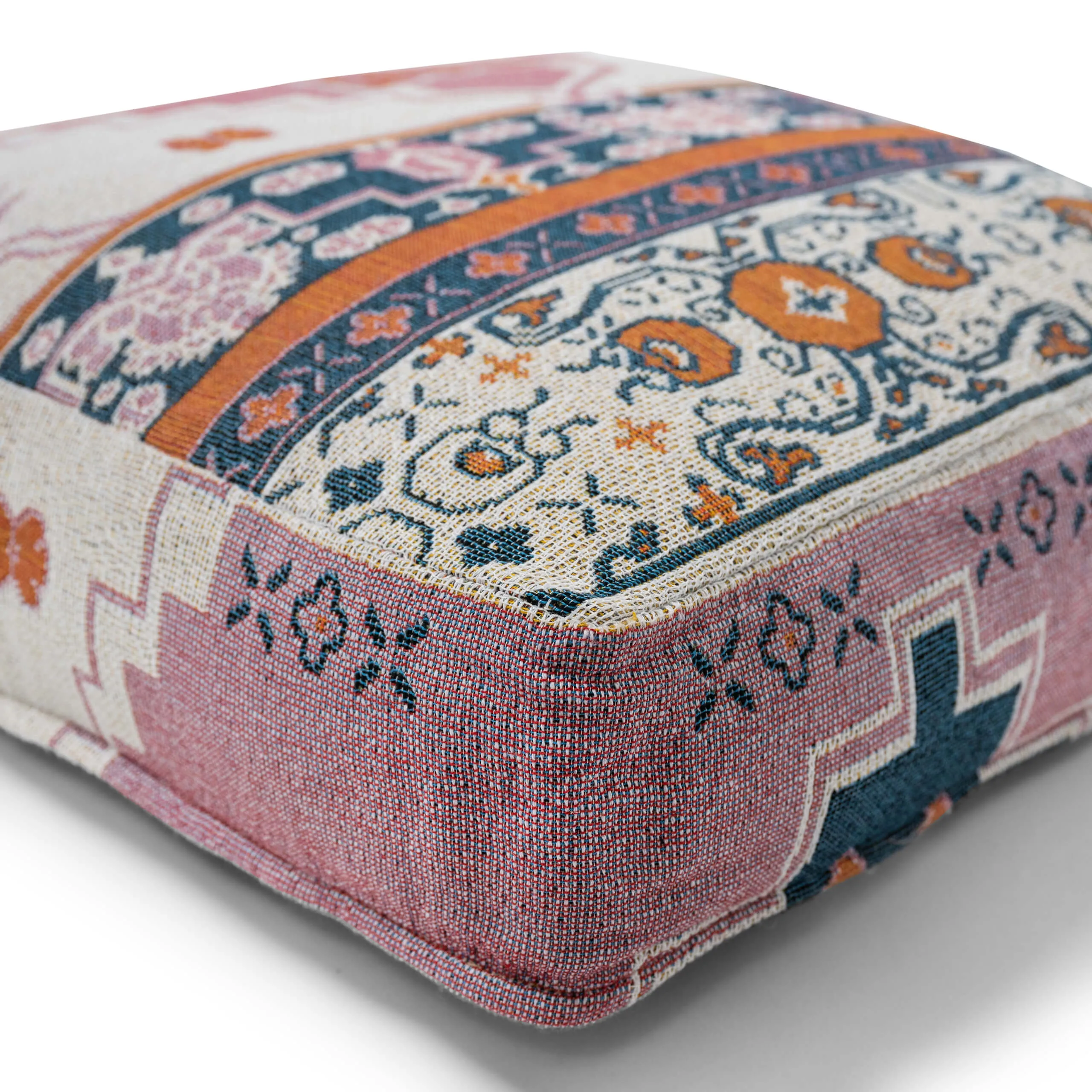 'Strawberry Fields' Woven Floor Cushion Cover