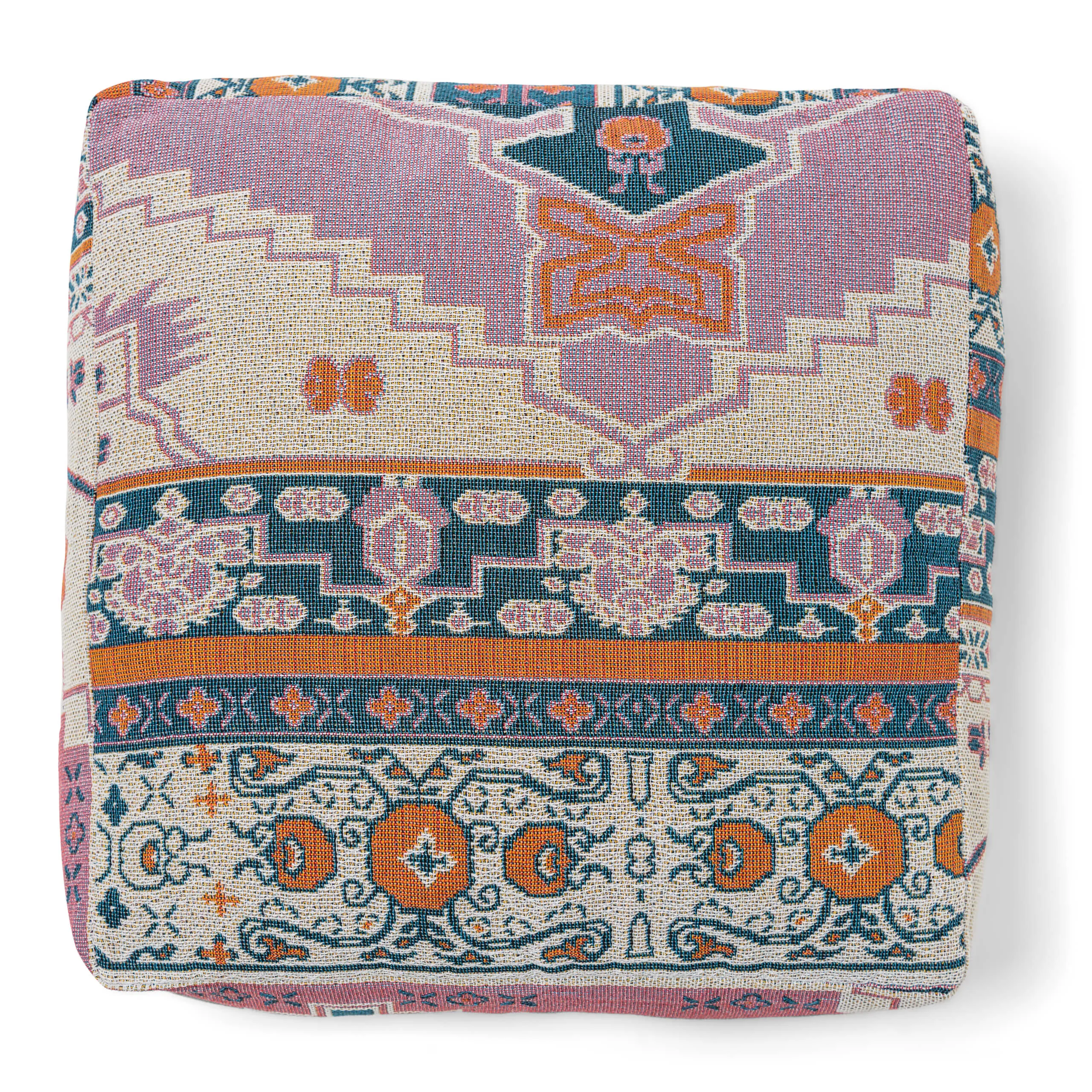 'Strawberry Fields' Woven Floor Cushion Cover