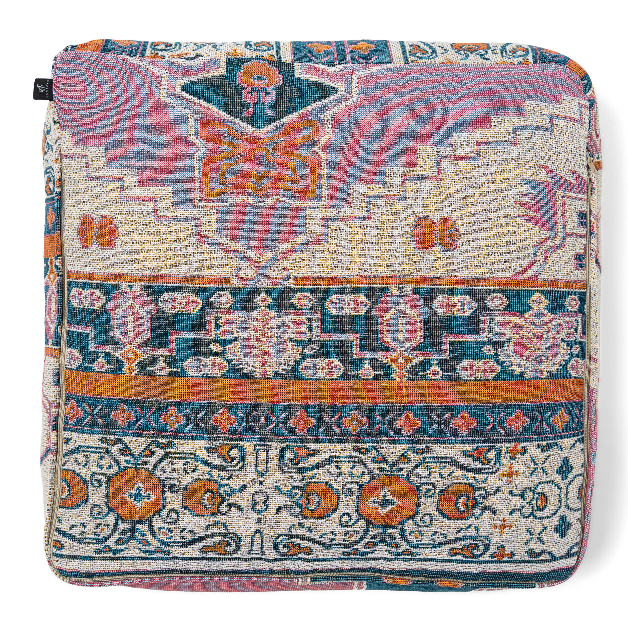 'Strawberry Fields' Woven Floor Cushion Cover