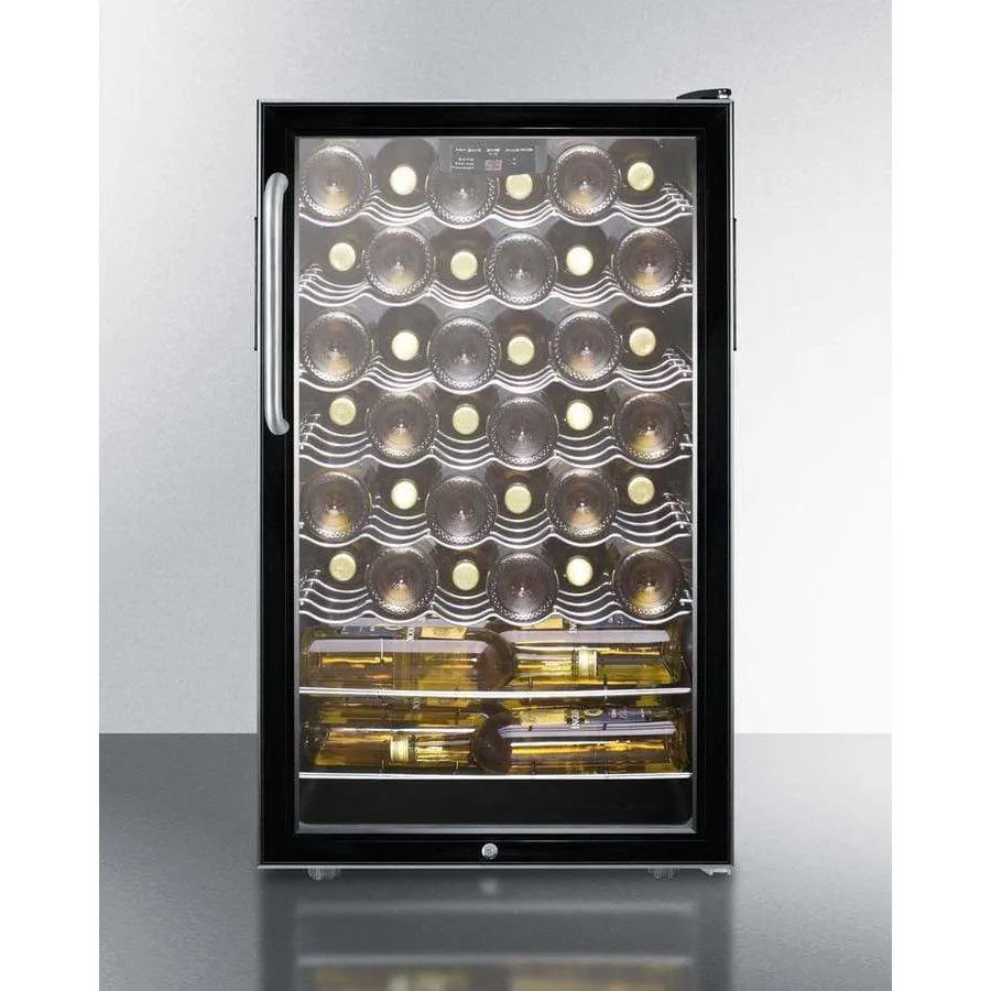 Summit 40 Bottle 20" Wide , ADA Compliant Wine Fridge SWC525LTBADA