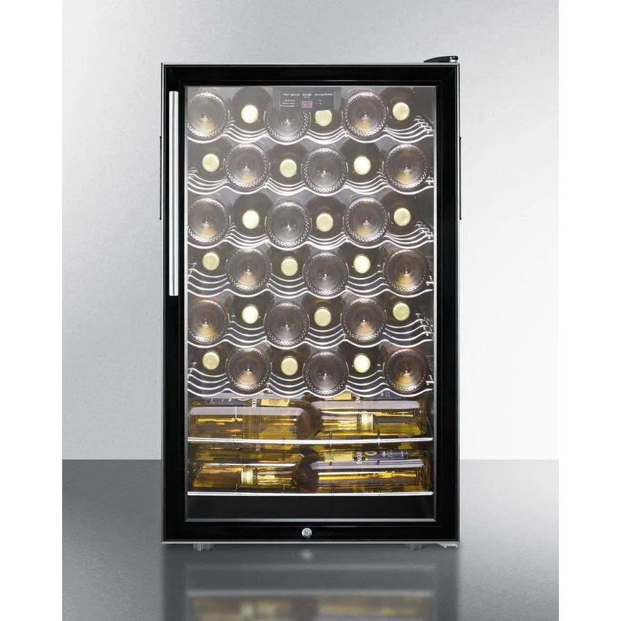 Summit 40 Bottle 20" Wide Built-In , ADA Compliant Wine Fridge SWC525LBIHVADA