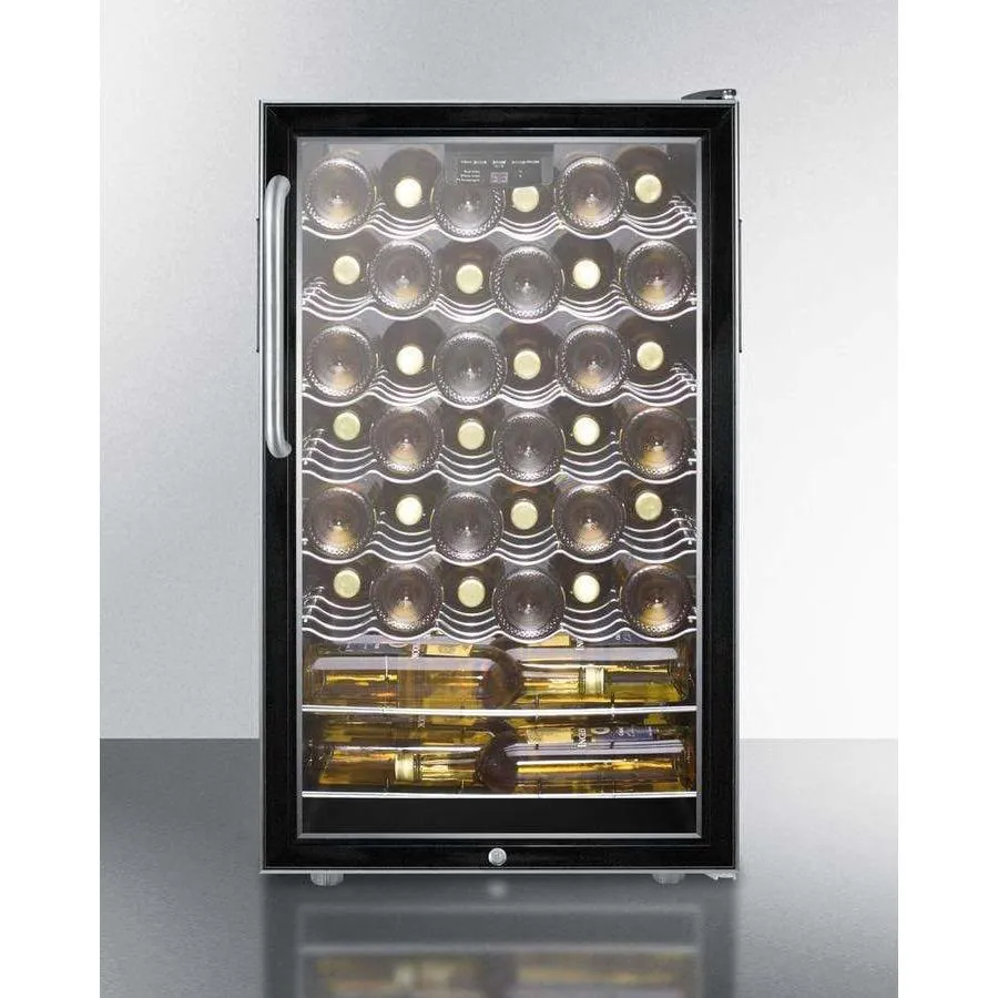 Summit 40 Bottle 20" Wide Built-In Wine Fridge SWC525LCSS