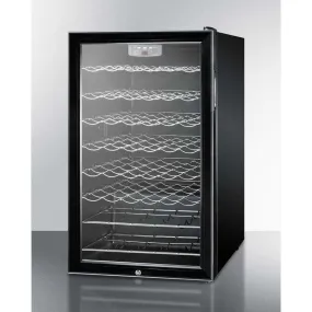 Summit 40 Bottle 20" Wide Single Zone Black Built-In ADA Wine Fridge SWC525LBIADA