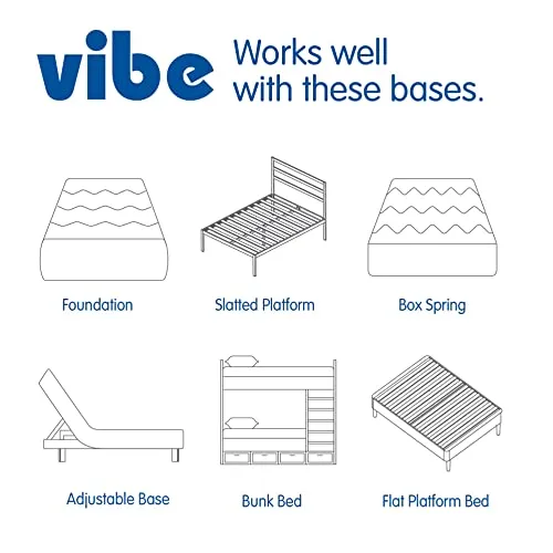 Vibe Gel Memory Foam 12-Inch Mattress | CertiPUR-US Certified | Bed-in-a-Box, Full