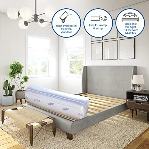 Vibe Gel Memory Foam 12-Inch Mattress | CertiPUR-US Certified | Bed-in-a-Box, King