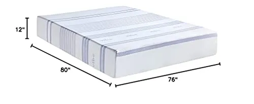 Vibe Gel Memory Foam 12-Inch Mattress | CertiPUR-US Certified | Bed-in-a-Box, King