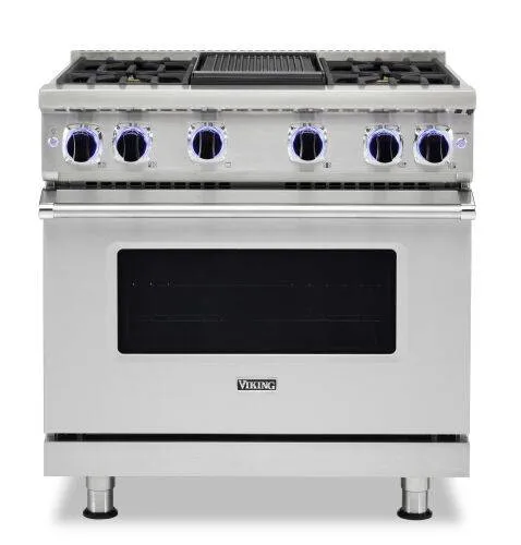 Viking 7 Series 36" 2021 SS Freestanding Professional Gas Range VGR73624GSS