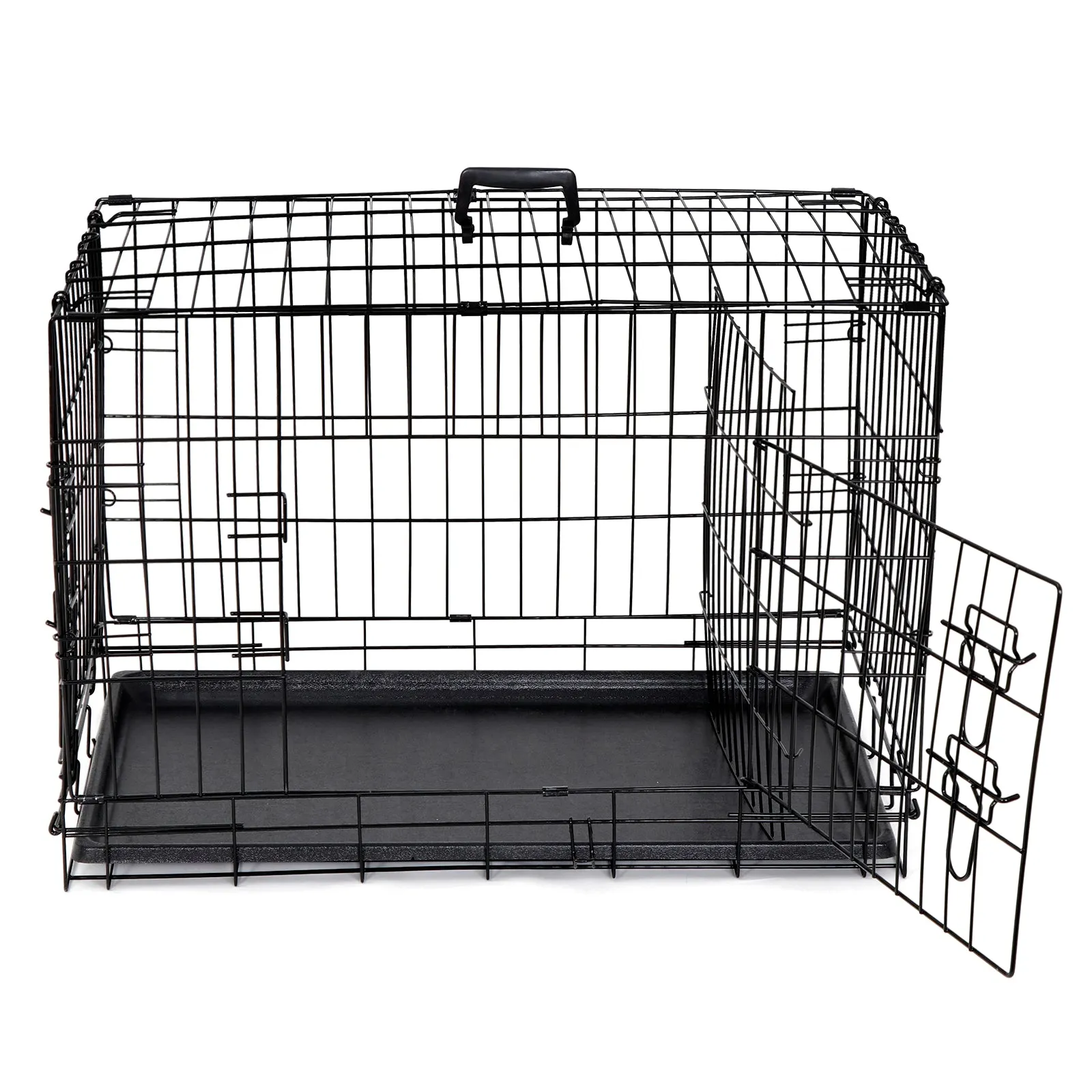 ZENY™ 30 inch Dog Crate Double Door Folding Metal Dog or Pet Crate Kennel