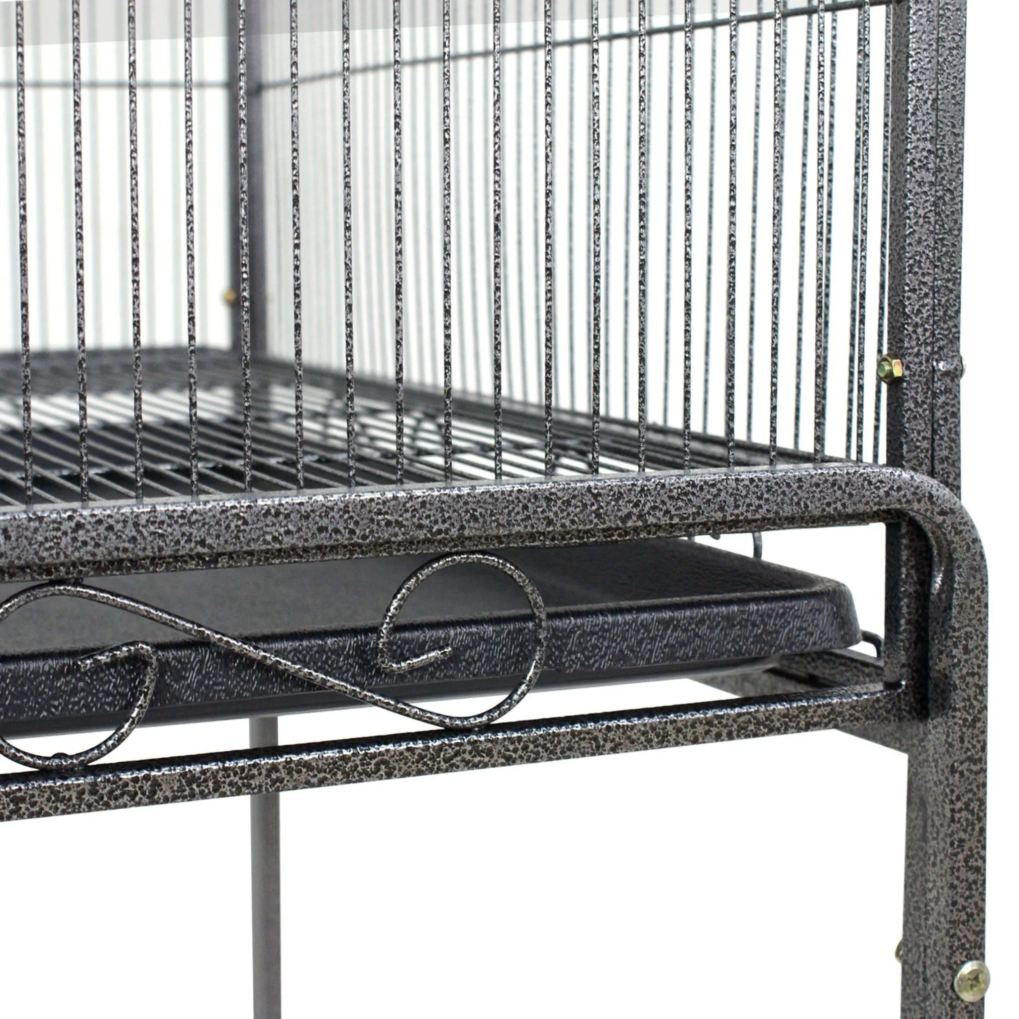 ZENY™ 53-Inch Bird Cage with Stand Made From Wrought Iron