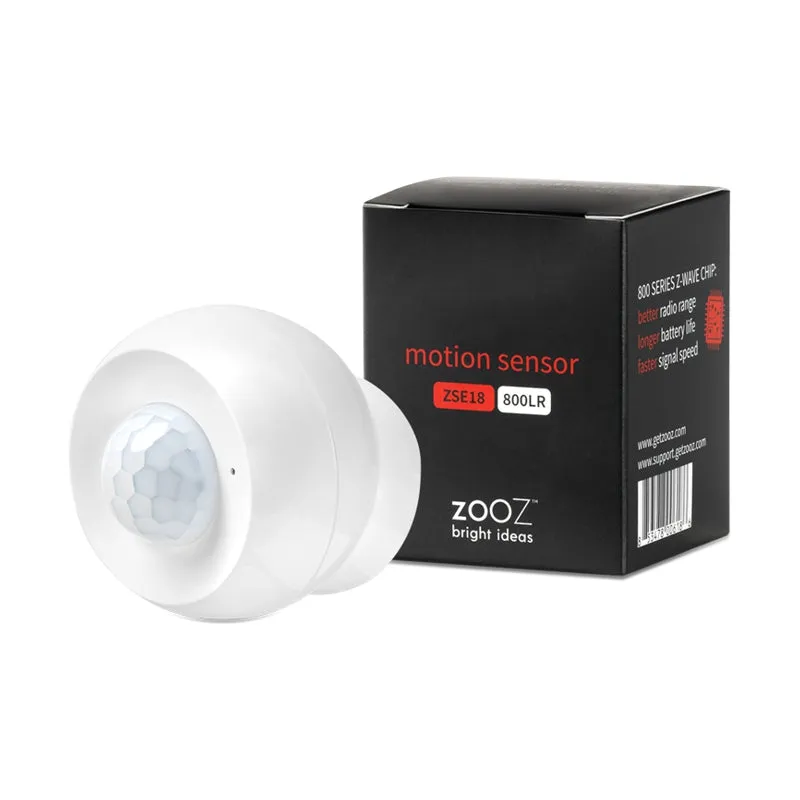 Zooz 800 Series Z-Wave Long Range Motion Sensor ZSE18 800LR with Magnetic Base (Battery or USB Power)